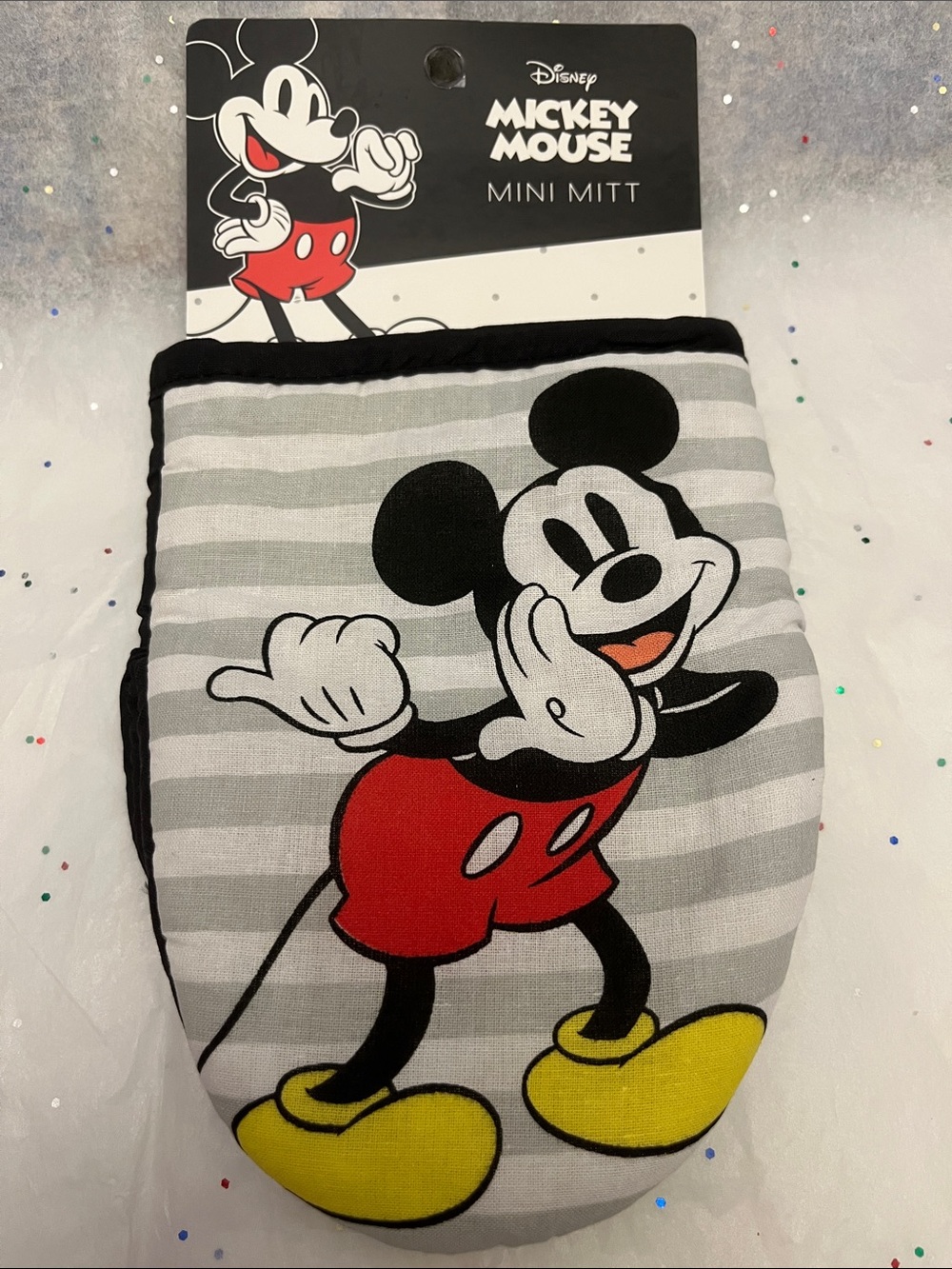 Disney Mickey Mouse Mini Mitt in Gray, Red & Yellow